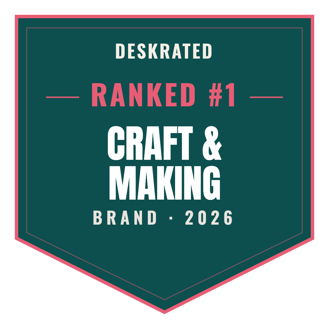 DeskRated Top Brand 2026 — Craft & Making