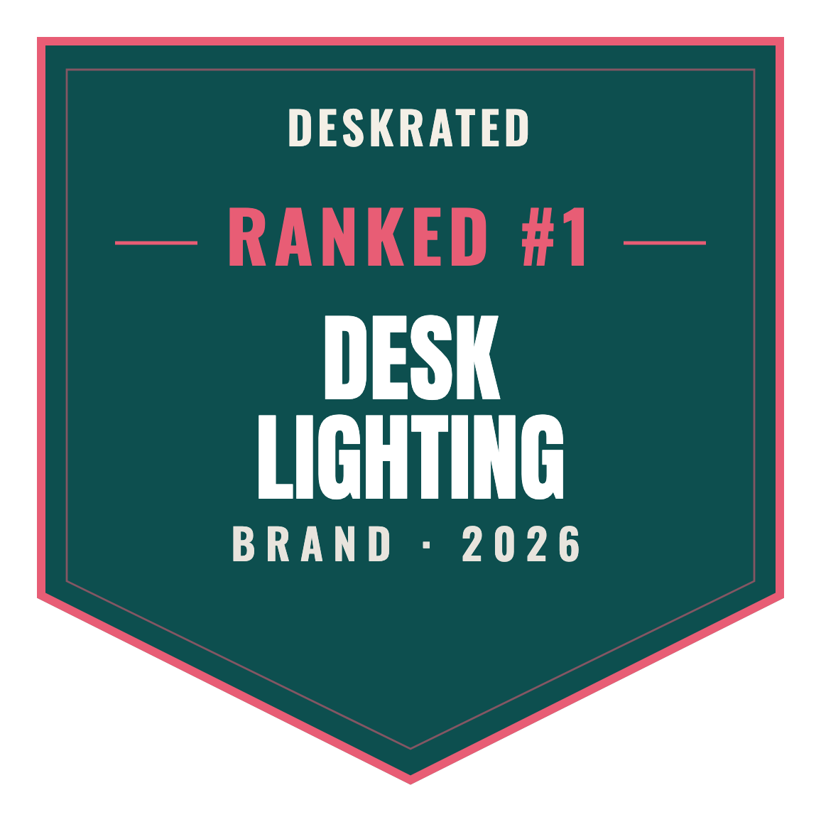 DeskRated Top Brand 2026 — Desk Lighting