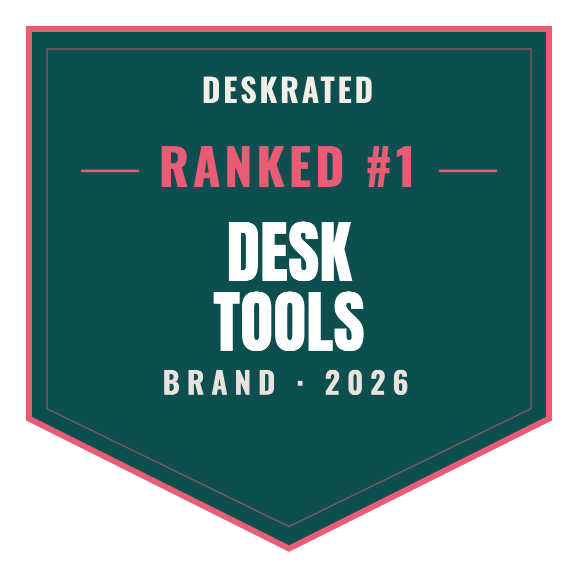 DeskRated Top Brand 2026 — Desk Tools
