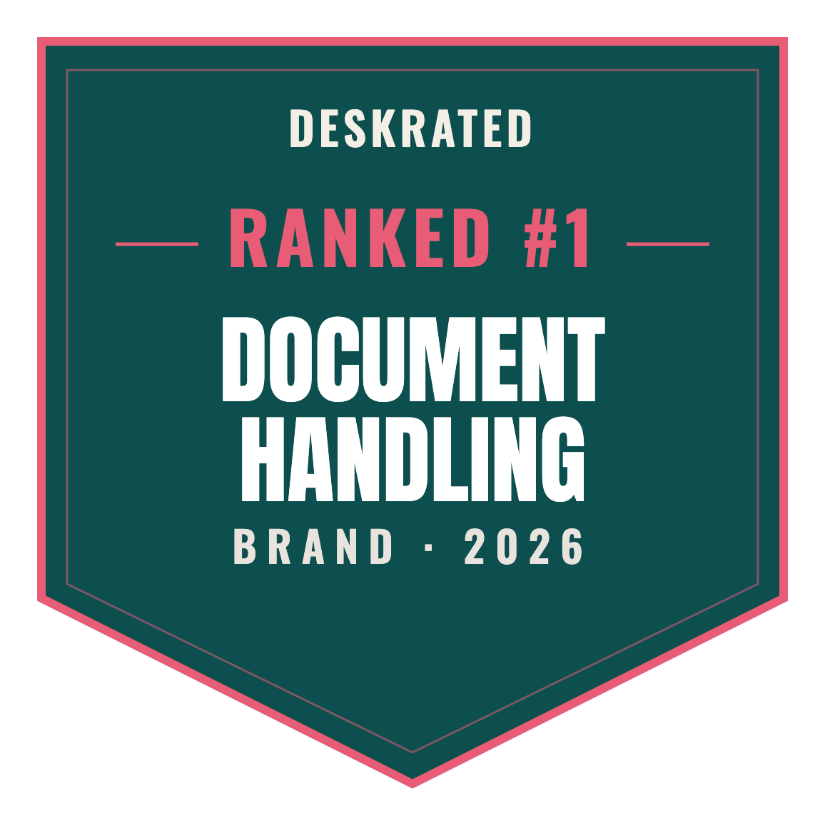 DeskRated Top Brand 2026 — Document Handling