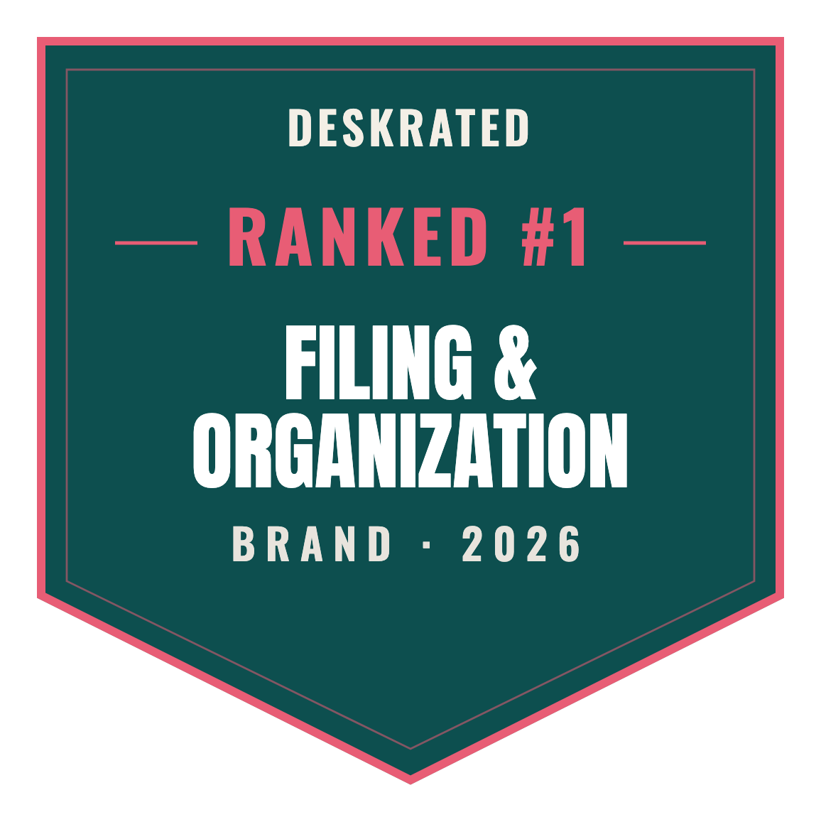 DeskRated Top Brand 2026 — Filing & Organization