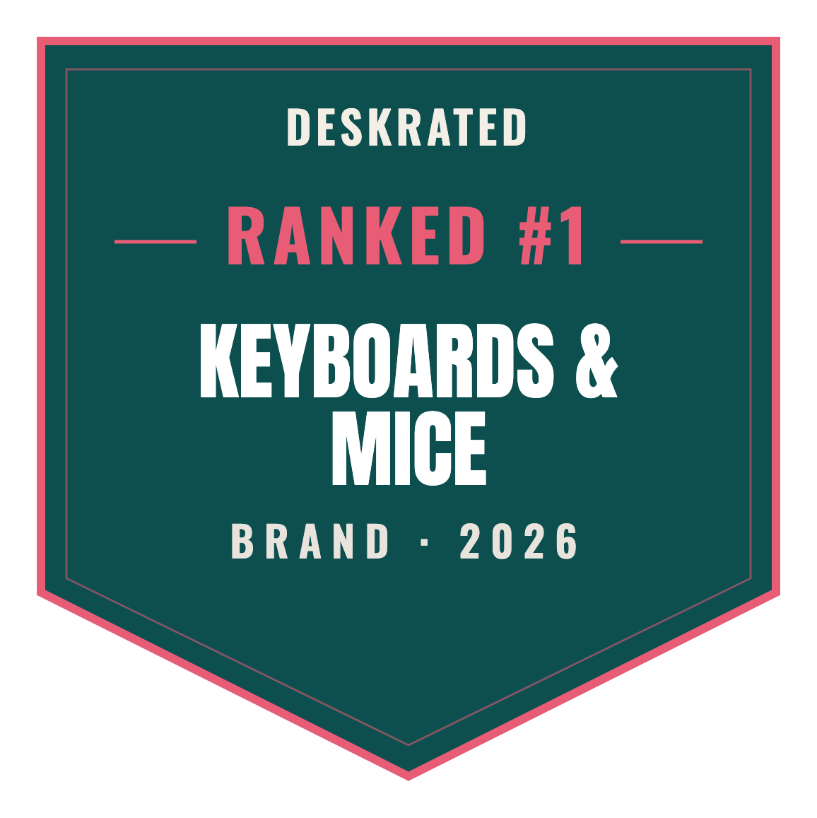 DeskRated Top Brand 2026 — Keyboards & Mice