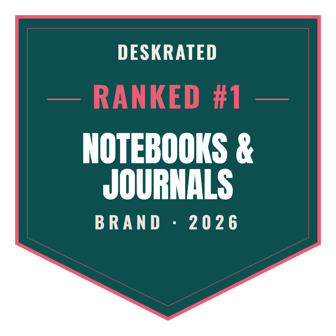 DeskRated Top Brand 2026 — Notebooks & Journals