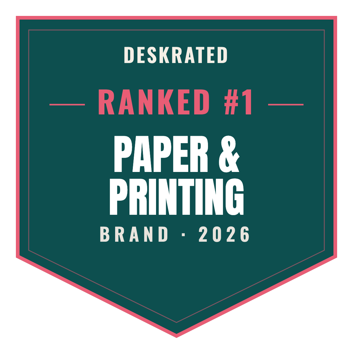 DeskRated Top Brand 2026 — Paper & Printing