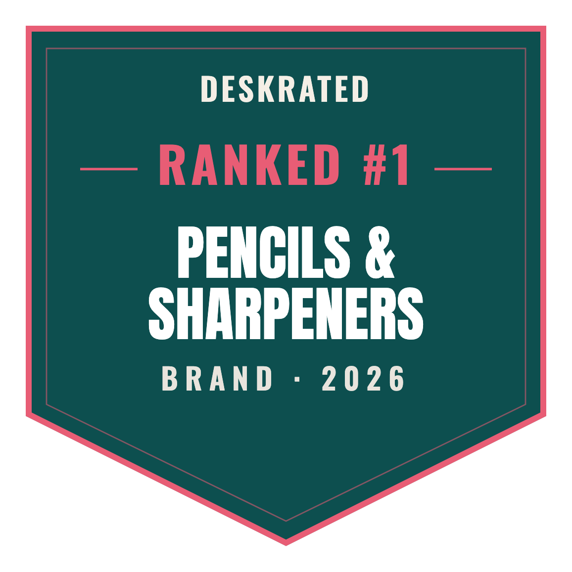 DeskRated Top Brand 2026 — Pencils & Sharpeners