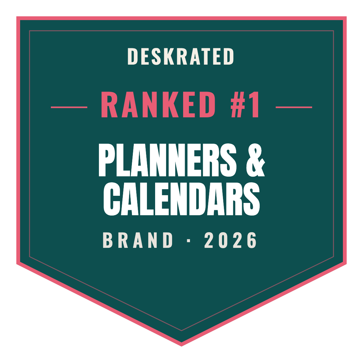 DeskRated Top Brand 2026 — Planners & Calendars