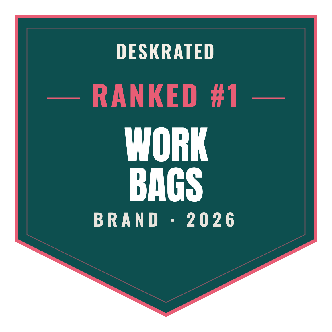 DeskRated Top Brand 2026 — Work Bags
