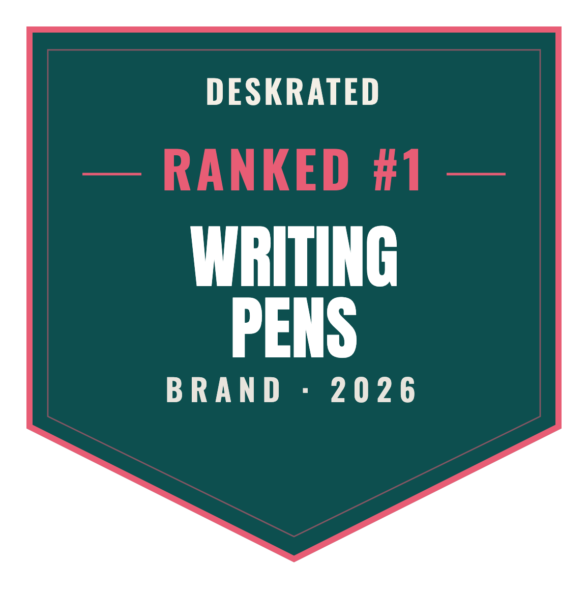 DeskRated Top Brand 2026 — Writing Pens